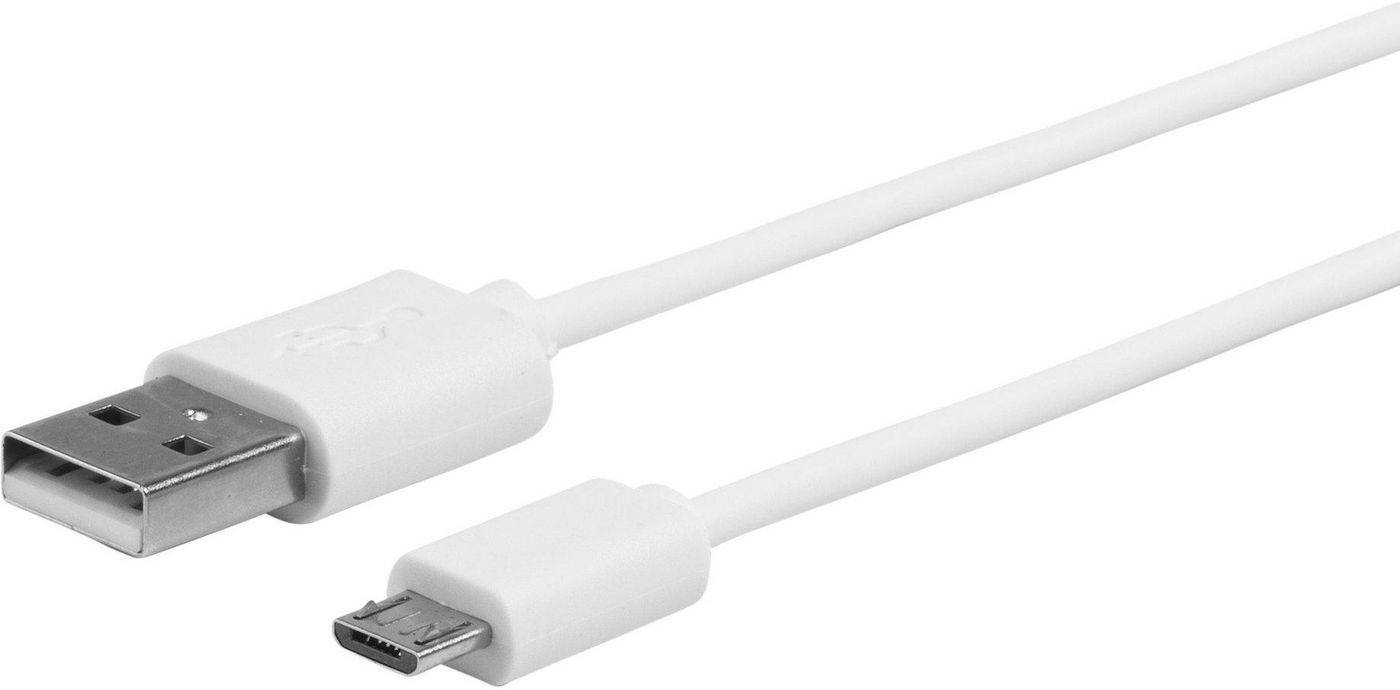 MicroUSB-Kabel 1m Weiß MicroUSB M - USB A M