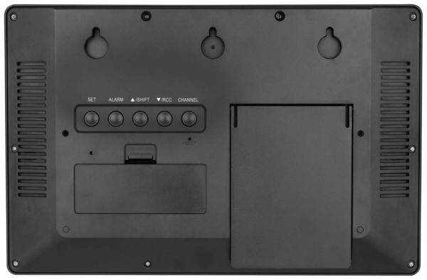 TFA Dostmann 60.4523.01 Funk Wanduhr 360mm x 235mm x 28mm Schwarz Großes Display