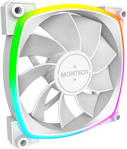 Montech RX120 PWM Prozessor Ventilator 12 cm Weiß 1 Stück(e) (RX120 PWM W)