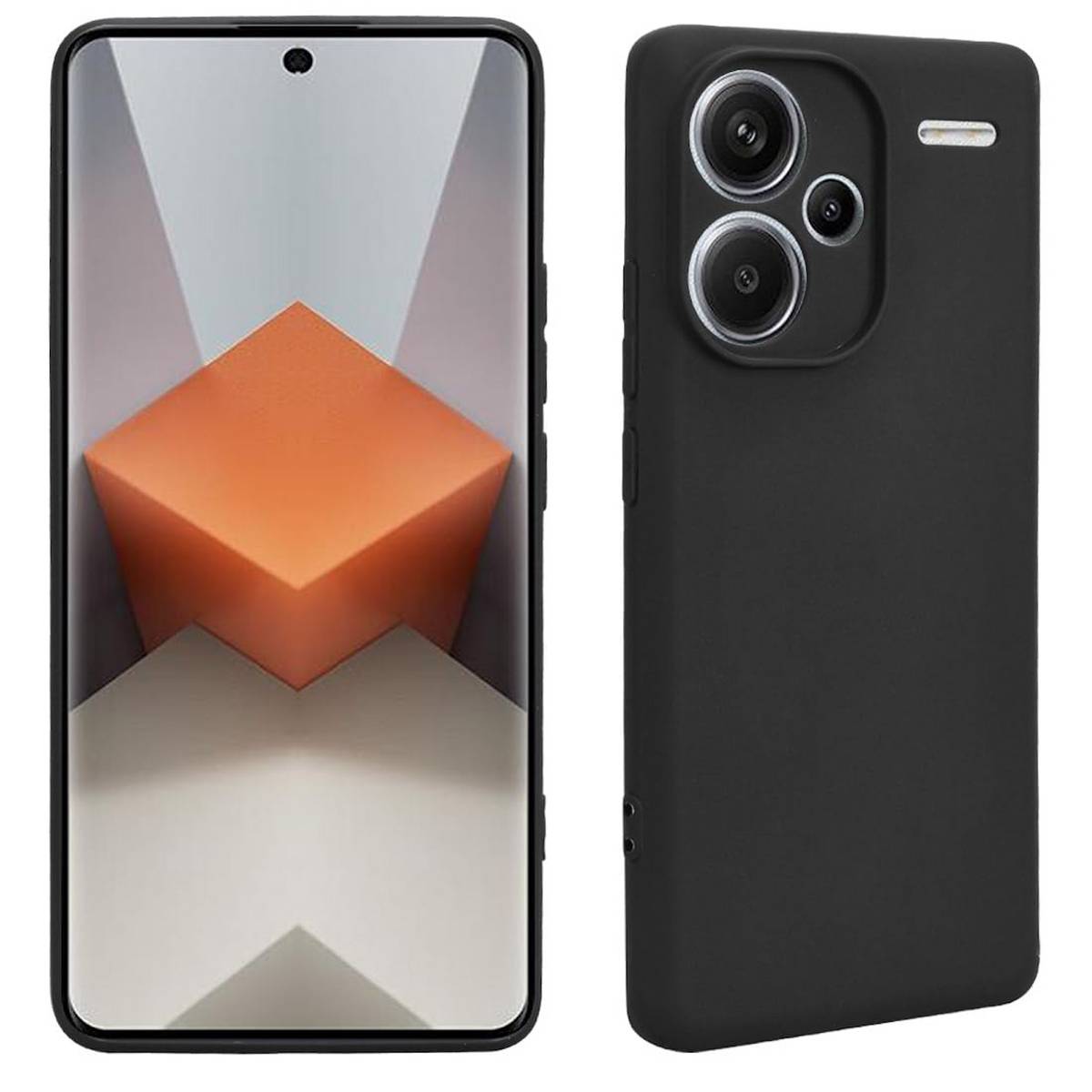 Für Xiaomi Redmi Note 13 Pro Plus Silikon TPU Schutz Hülle Schwarz