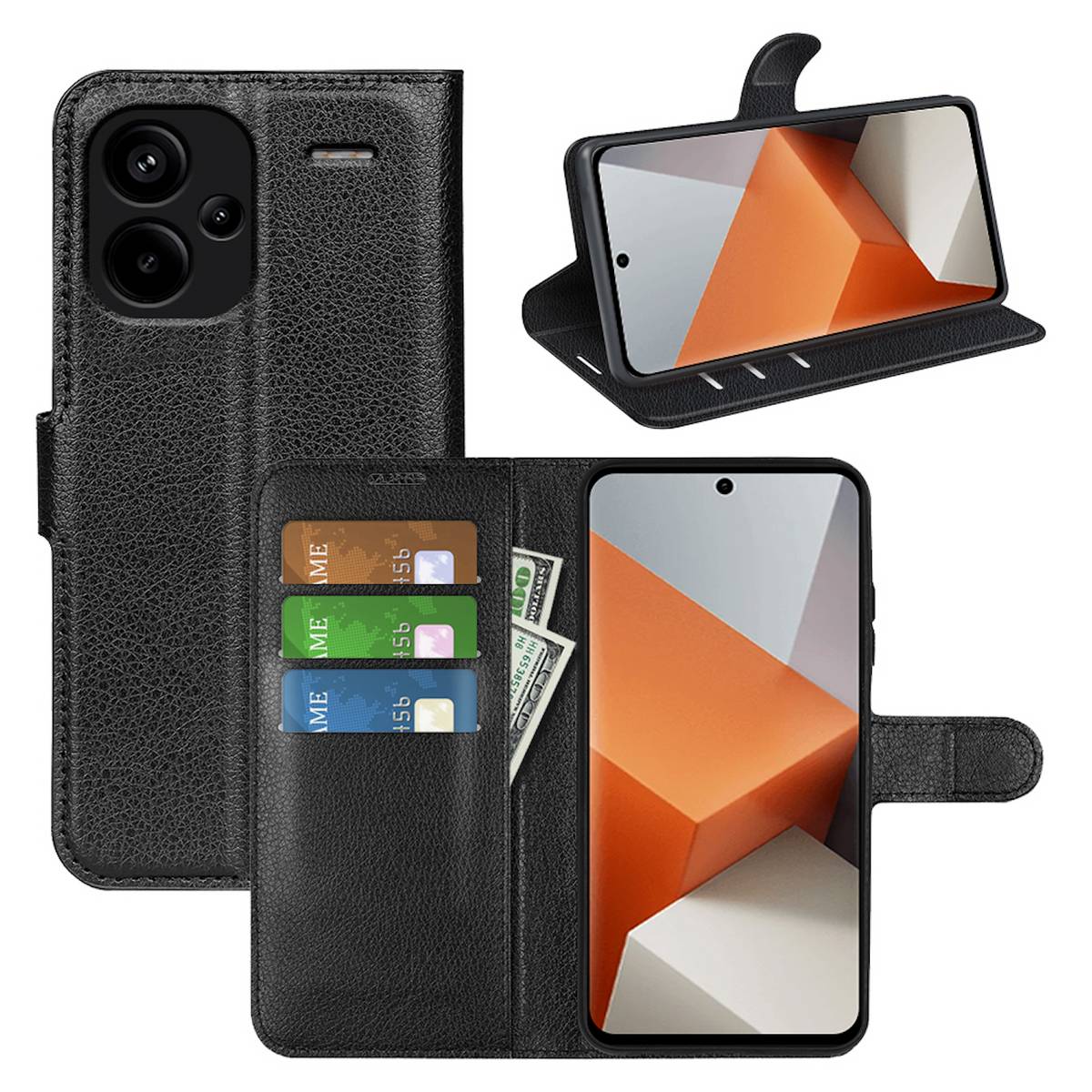 Für Xiaomi Redmi Note 13 Pro Plus Wallet Premium Schutz Hülle Tasche