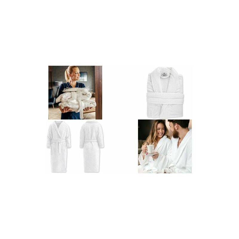 HYGOSTAR Bademantel mit Schalkragen, Größe S, aus Baumwolle