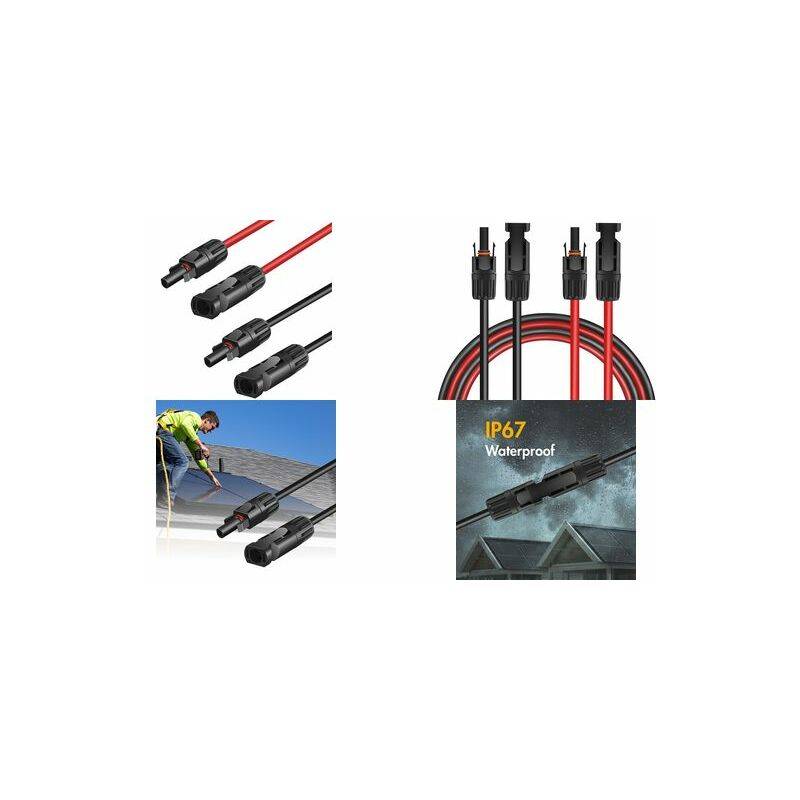 LogiLink Solar-Verlängerungskabel-Set, PVC - PVC, 2,0 m