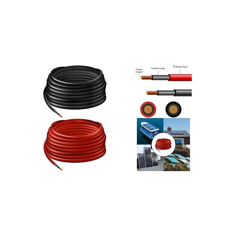 LogiLink Solar-Installationskabel, 25 m, schwarz