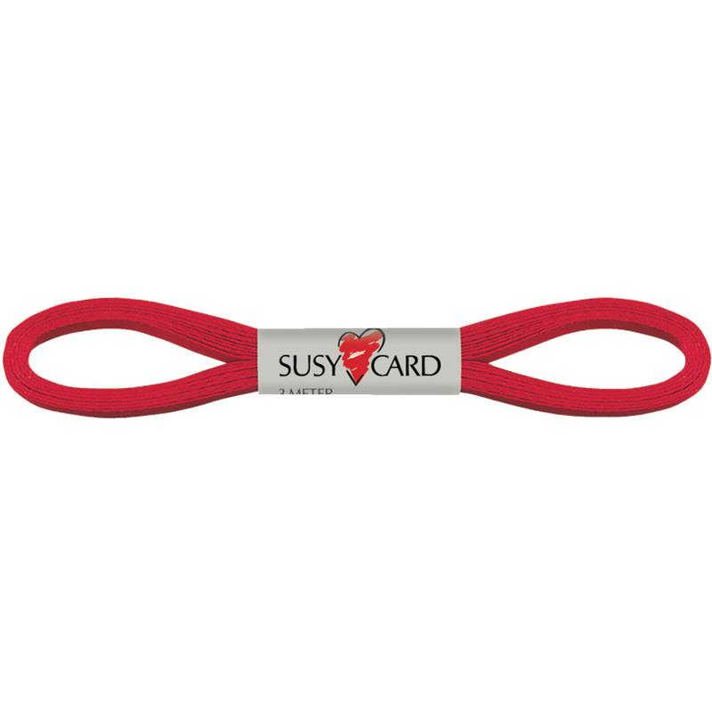 SUSY CARD Geschenkband "Easy", 6 mm x 3 m, rot