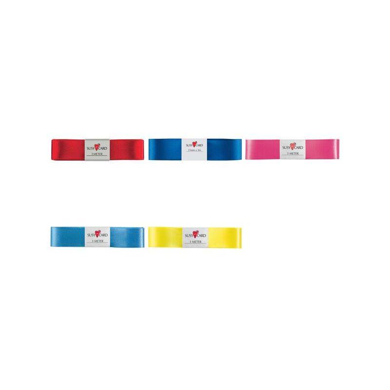 SUSY CARD Geschenkband "Doppelsatin", 25 mm x 3 m, hellblau