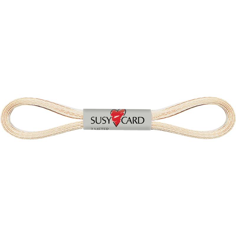 SUSY CARD Geschenkband "Easy", 6 mm x 3 m, champagner
