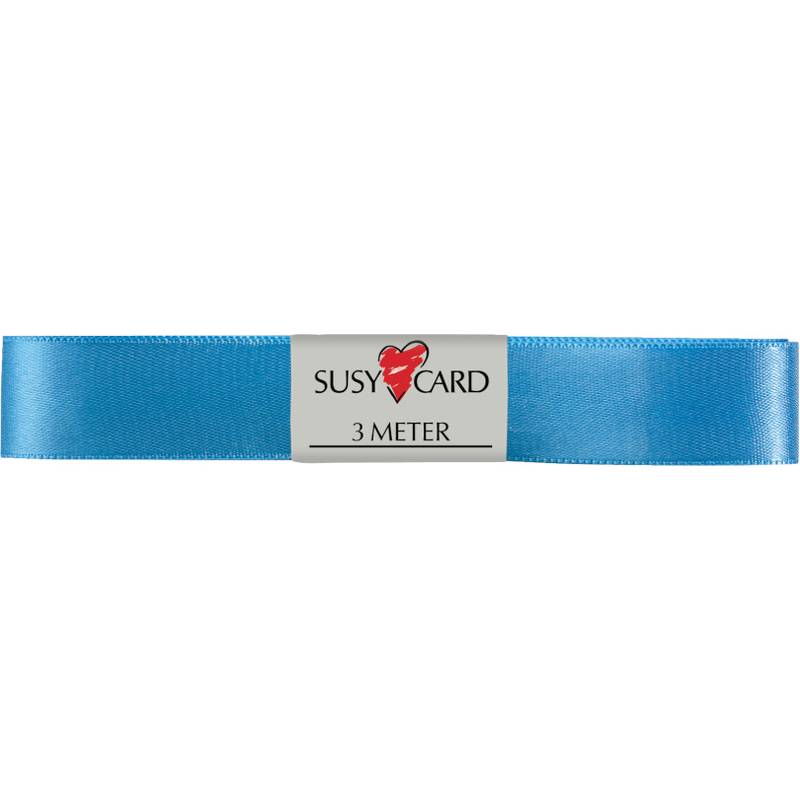 SUSY CARD Geschenkband "Doppelsatin", 15 mm x 3 m, hellblau