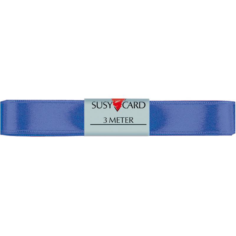 SUSY CARD Geschenkband "Doppelsatin", 15 mm x 3 m, royalblau