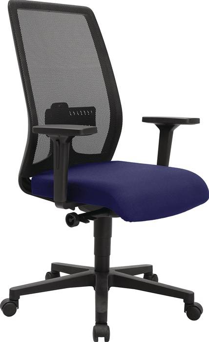 Bürodrehstuhl Synchr.-M.blau/schwarz 430-540mm m.Lehnen Trgf.110kg TOPSTAR