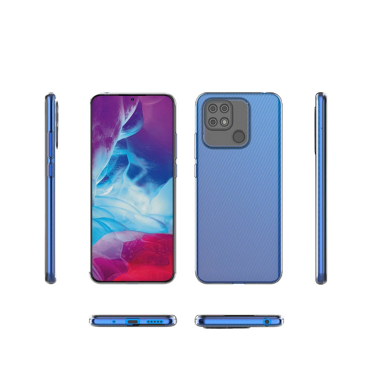 Silikon Hülle Basic kompatibel mit HTC 11 Case TPU Soft Handy Cover Schutz Transparent
