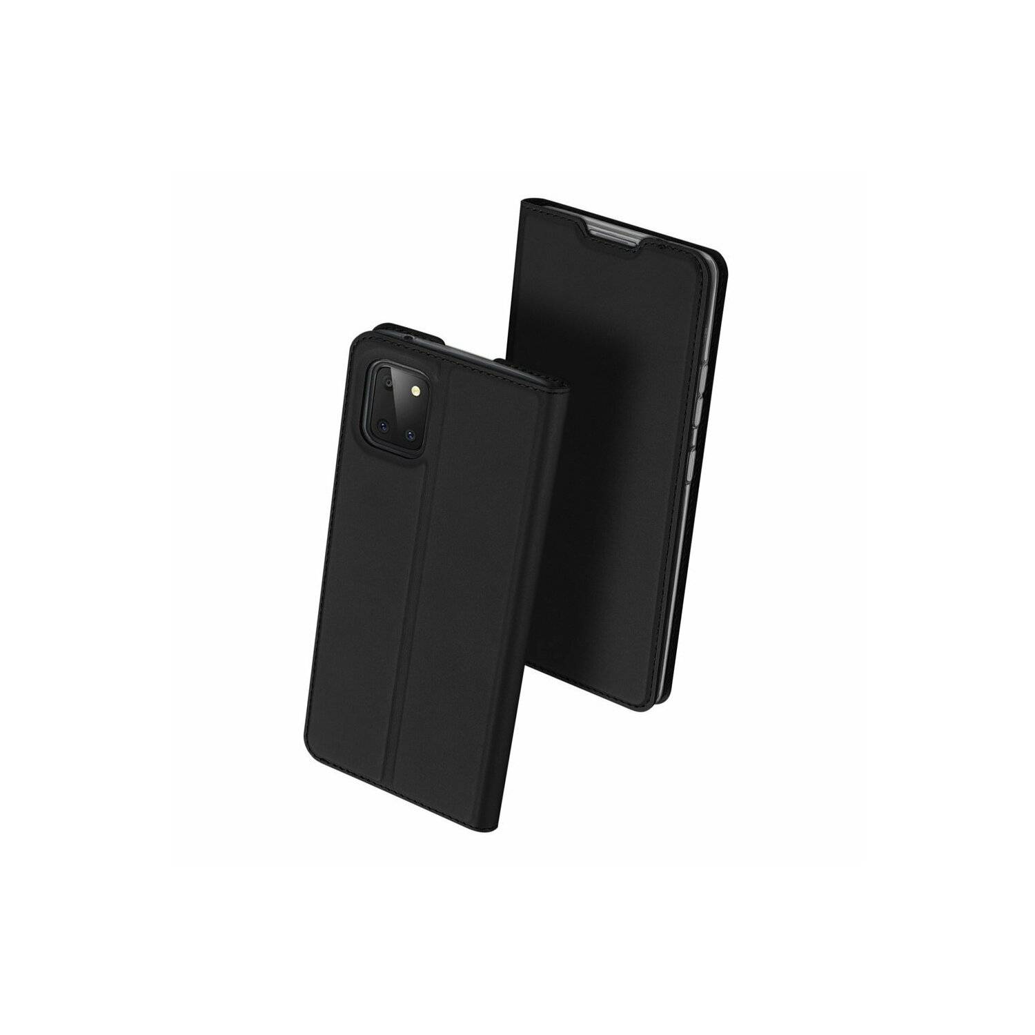 Buch Tasche "Dux Ducis" kompatibel mit Xiaomi Poco M6 Pro Handy Hülle Schutzhülle mit Standfunktion, Kartenfach Schwarz