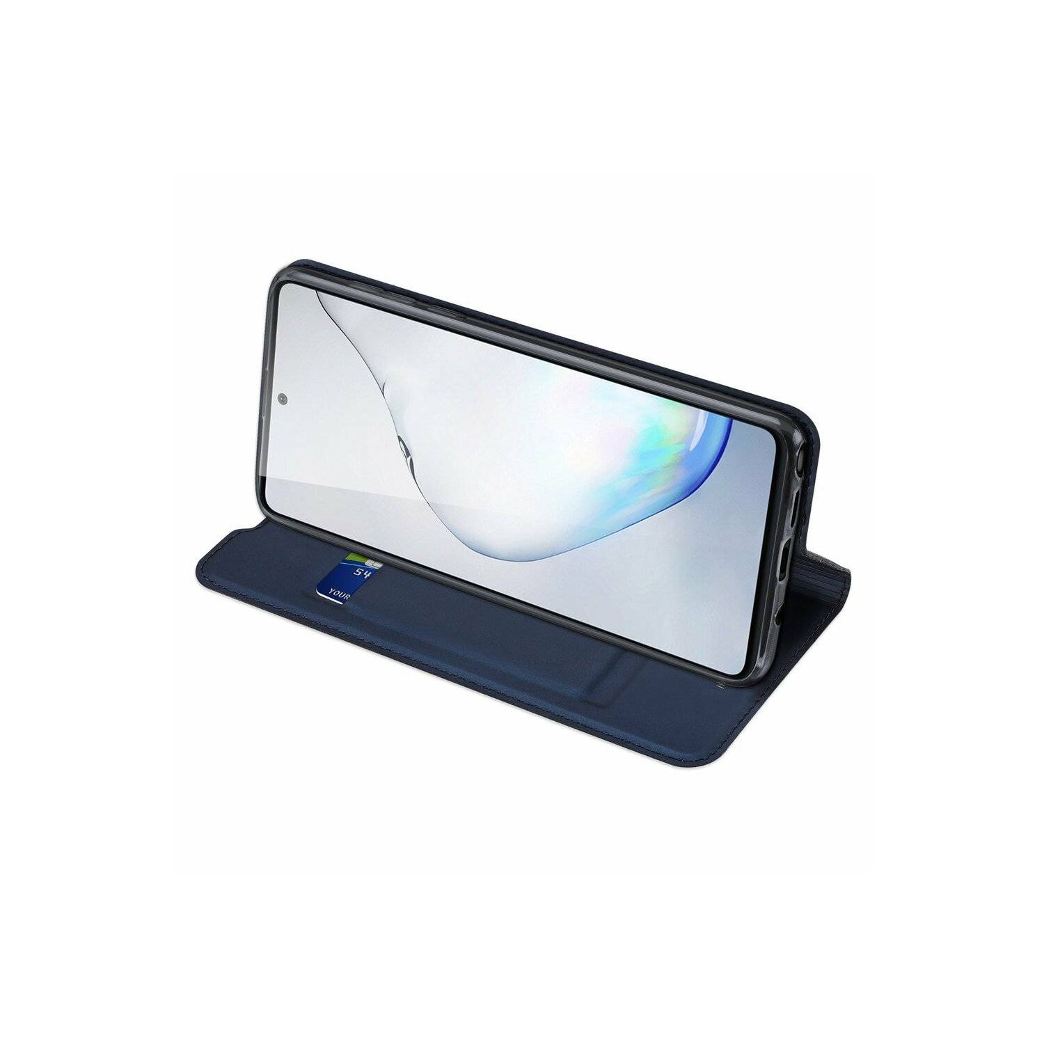 Buch Tasche "Dux Ducis" kompatibel mit Xiaomi Poco M6 Pro Handy Hülle Schutzhülle mit Standfunktion, Kartenfach Blau