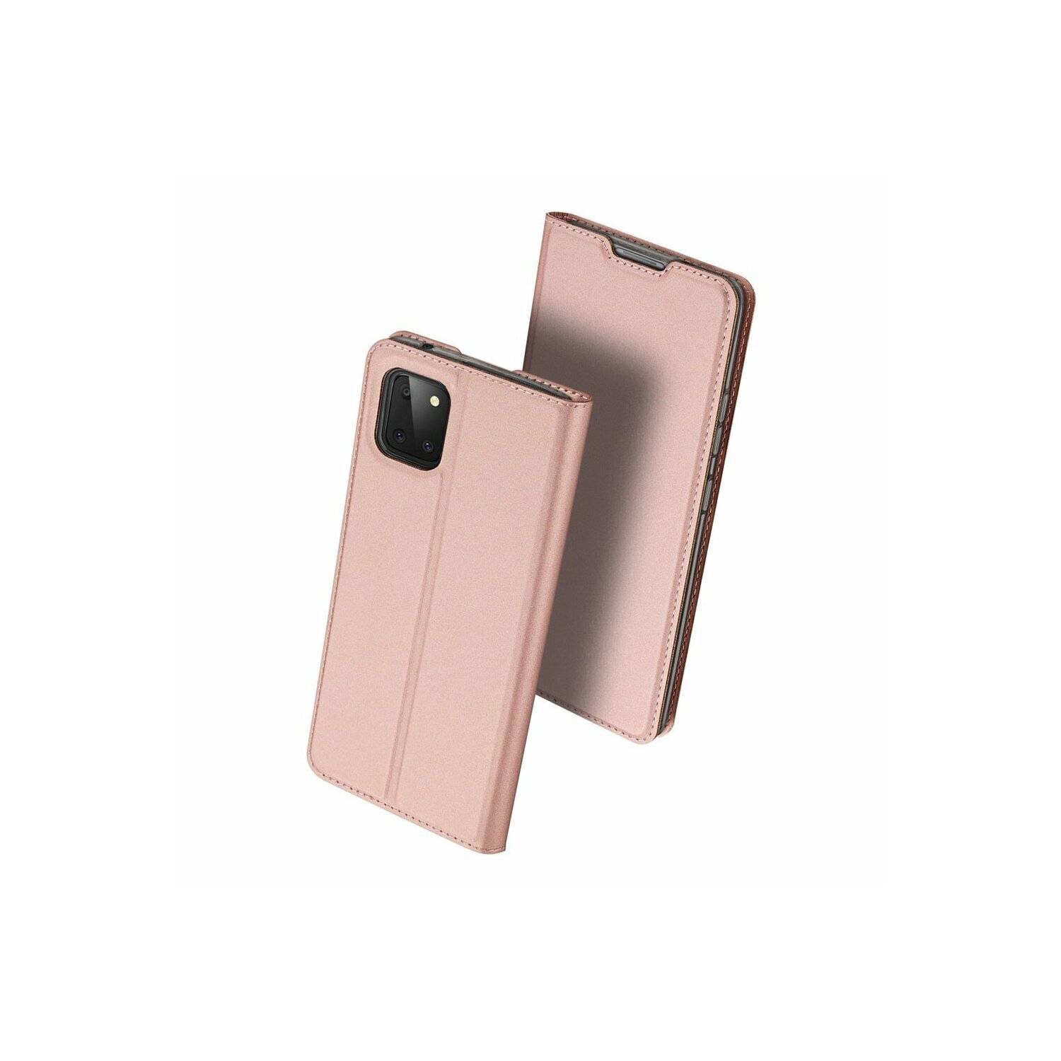 Buch Tasche "Dux Ducis" kompatibel mit Xiaomi Poco M6 Pro Handy Hülle Schutzhülle mit Standfunktion, Kartenfach Rosa