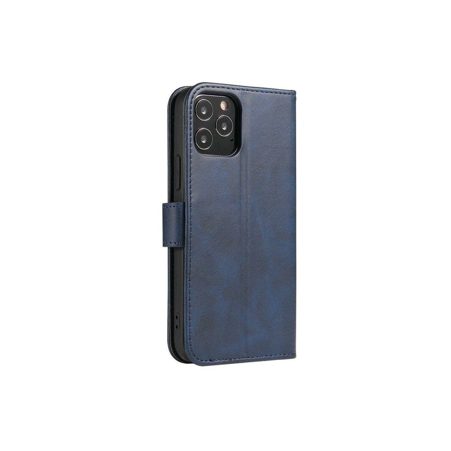 Premium Magnet Case Buch Tasche Schutzhülle aufklappbare Hülle Standfunktion kompatibel mit Samsung Galaxy A14 5G Blau