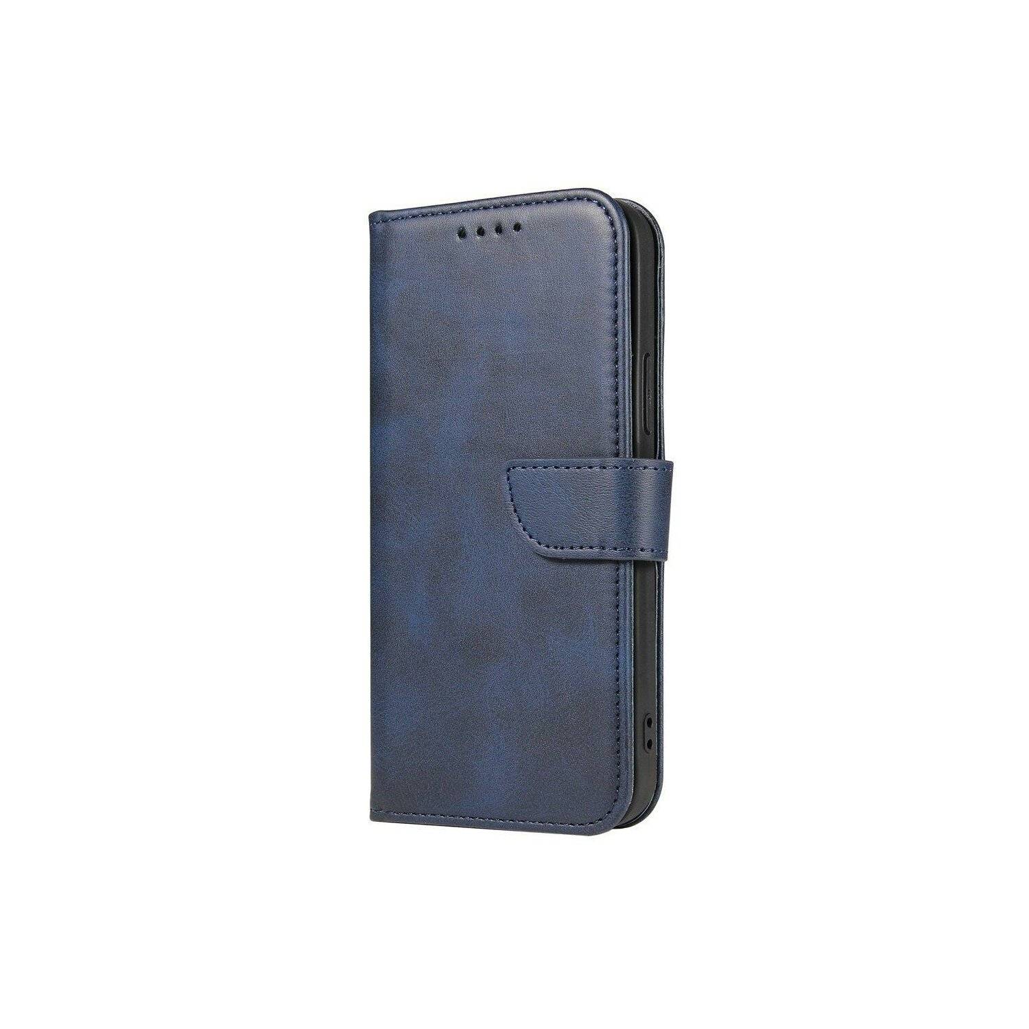 Premium Magnet Case Buch Tasche Schutzhülle aufklappbare Hülle Standfunktion kompatibel mit Samsung Galaxy A14 5G Blau