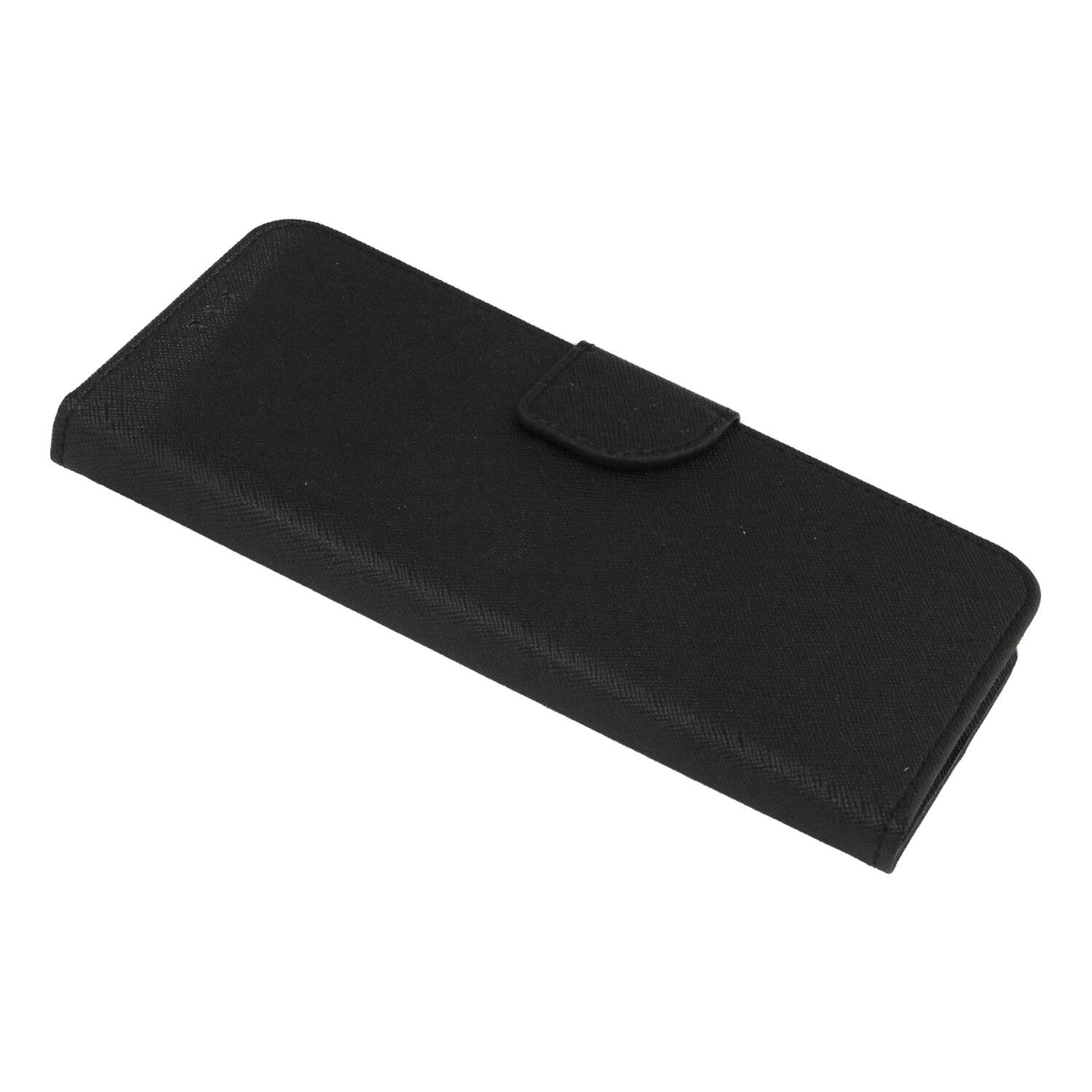 Buch Tasche Fancy kompatibel mit XIAOMI REDMI NOTE 12s 4G Handy Hülle Schutzhülle mit Standfunktion, Kartenfach Schwarz