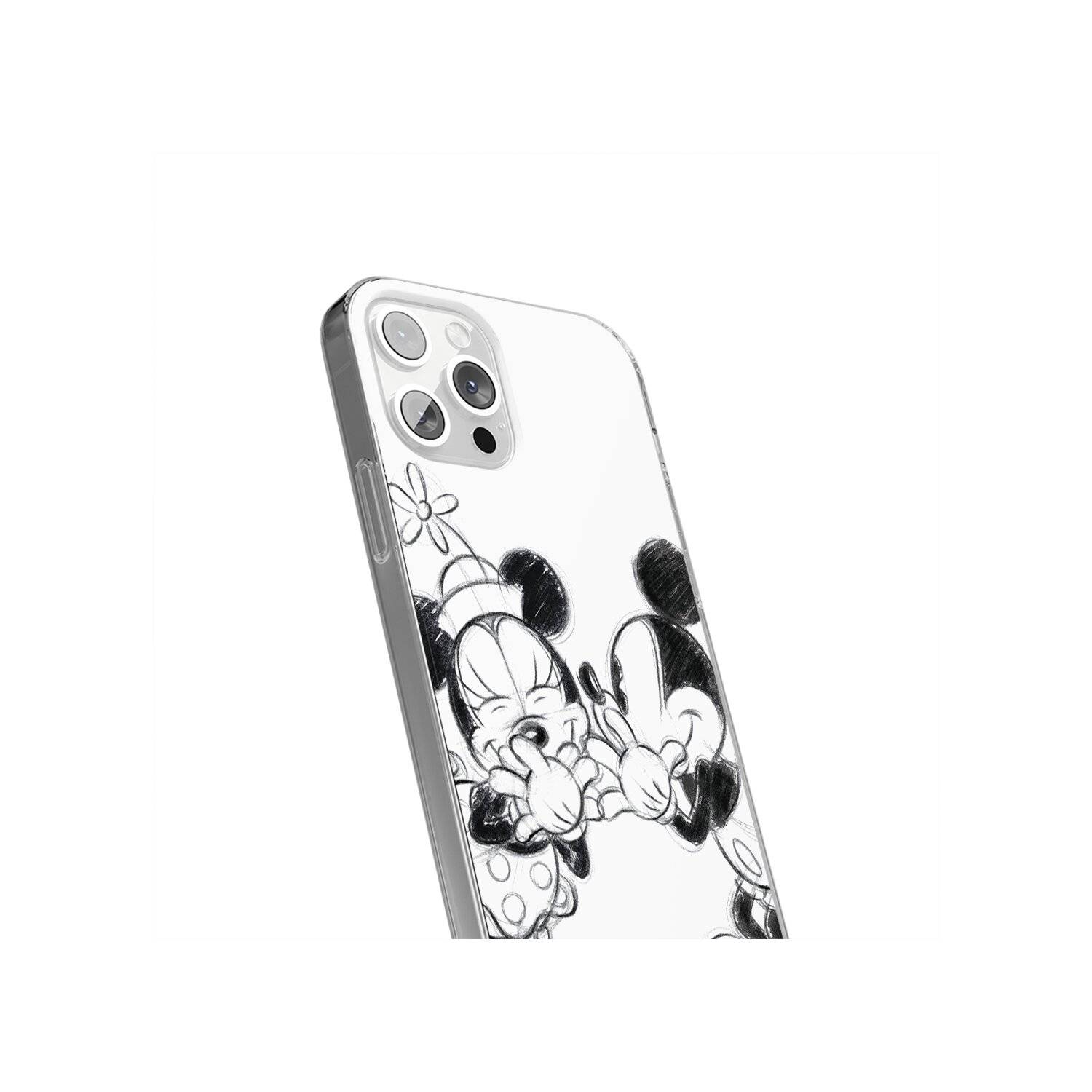 Handyhülle Mickey & Minnie 010 Disney Full Print Weiß kompatibel mit iPhone 12 Pro