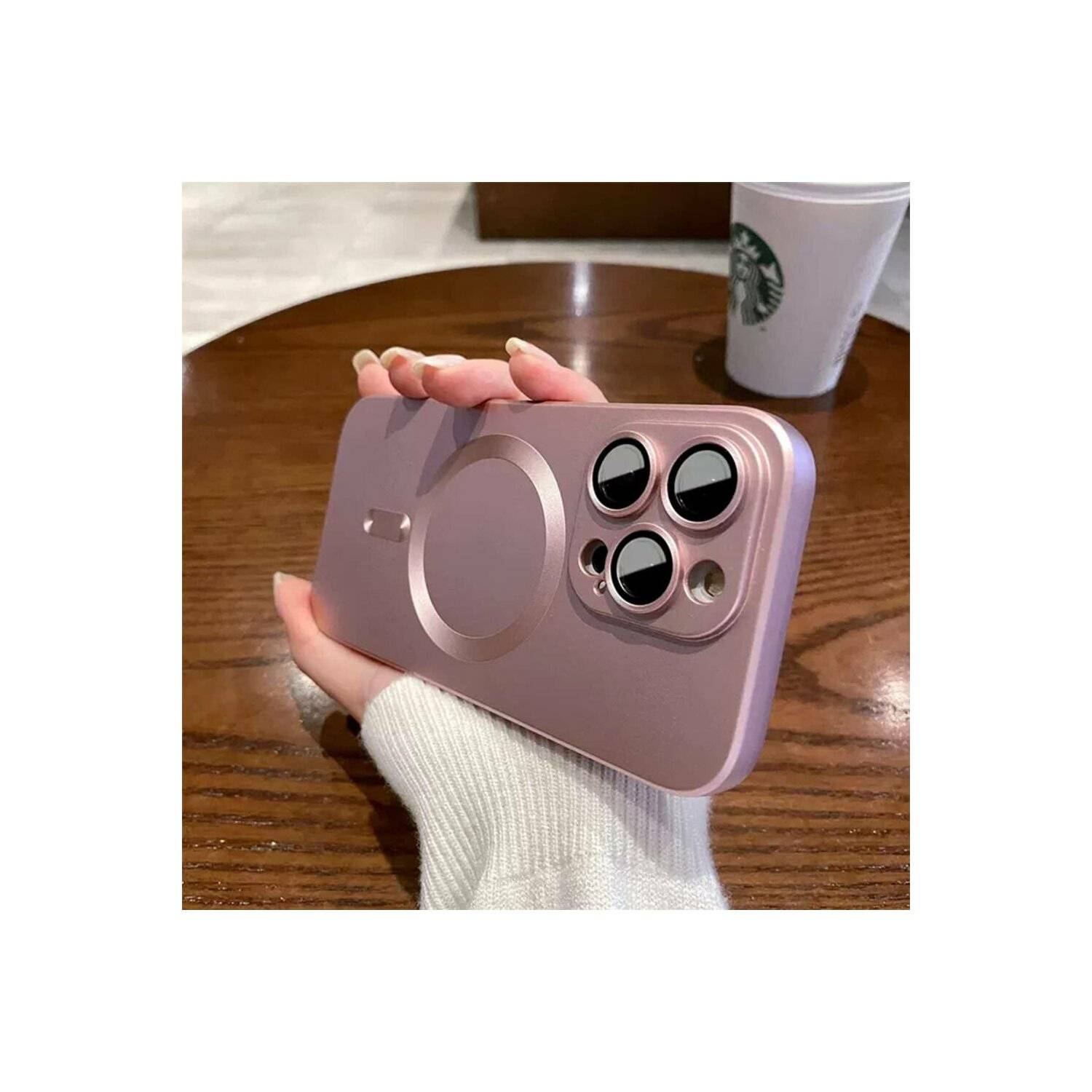 Hülle kompatibel mit iPhone 15 Plus Soft MagSafe Kameraschutz Pink