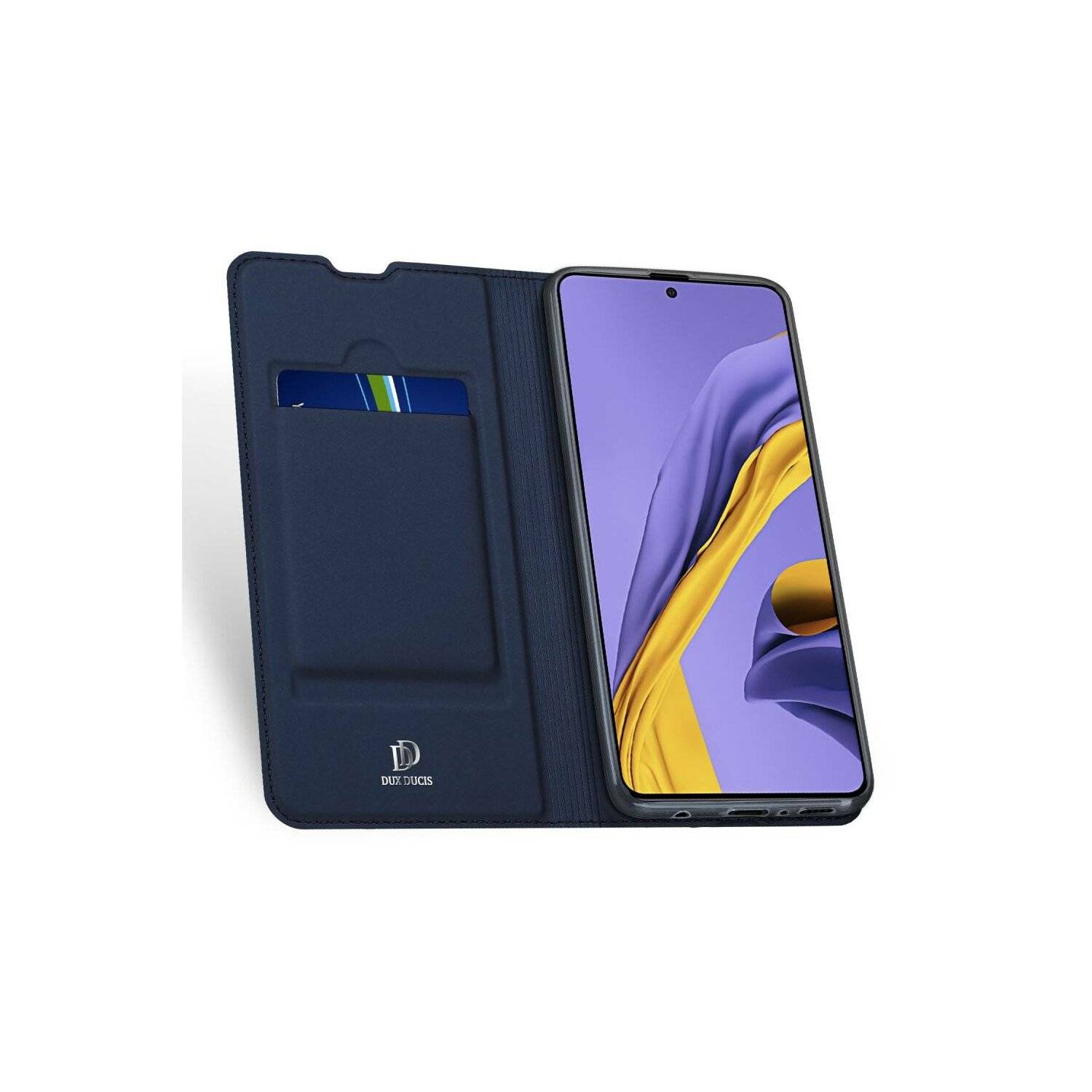 Buch Tasche "Dux Ducis" kompatibel mit Xiaomi Poco M6 Pro Handy Hülle Schutzhülle mit Standfunktion, Kartenfach Blau