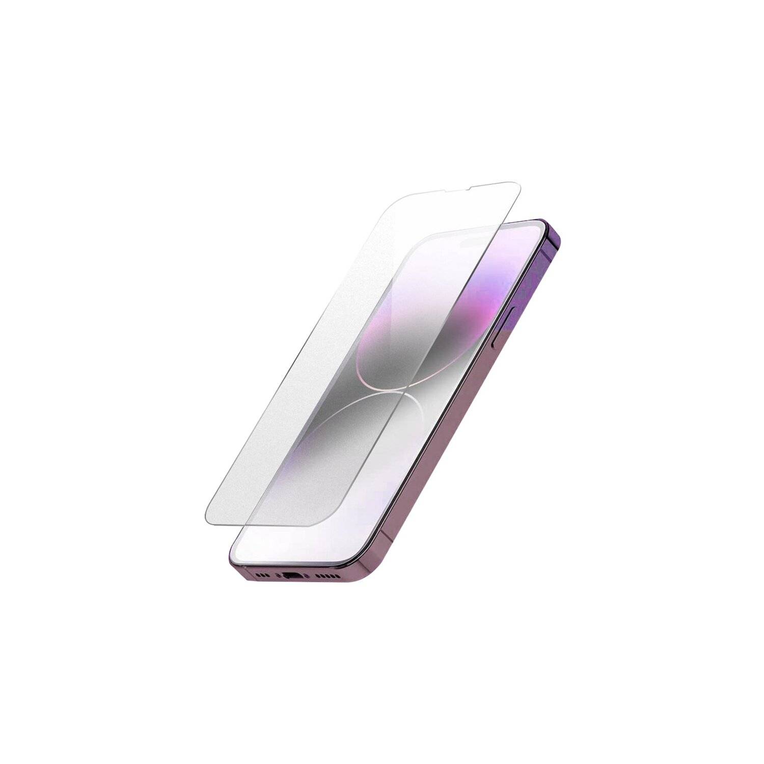 Gehärtetes Glas 2,5D matt Schutzglas kompatibel mit iPhone 15 Pro