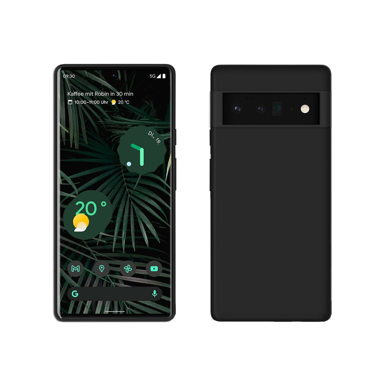 Silikon Hülle Basic Matt kompatibel mit Google Pixel 8a Case TPU Soft Handy Cover Schutz in Schwarz