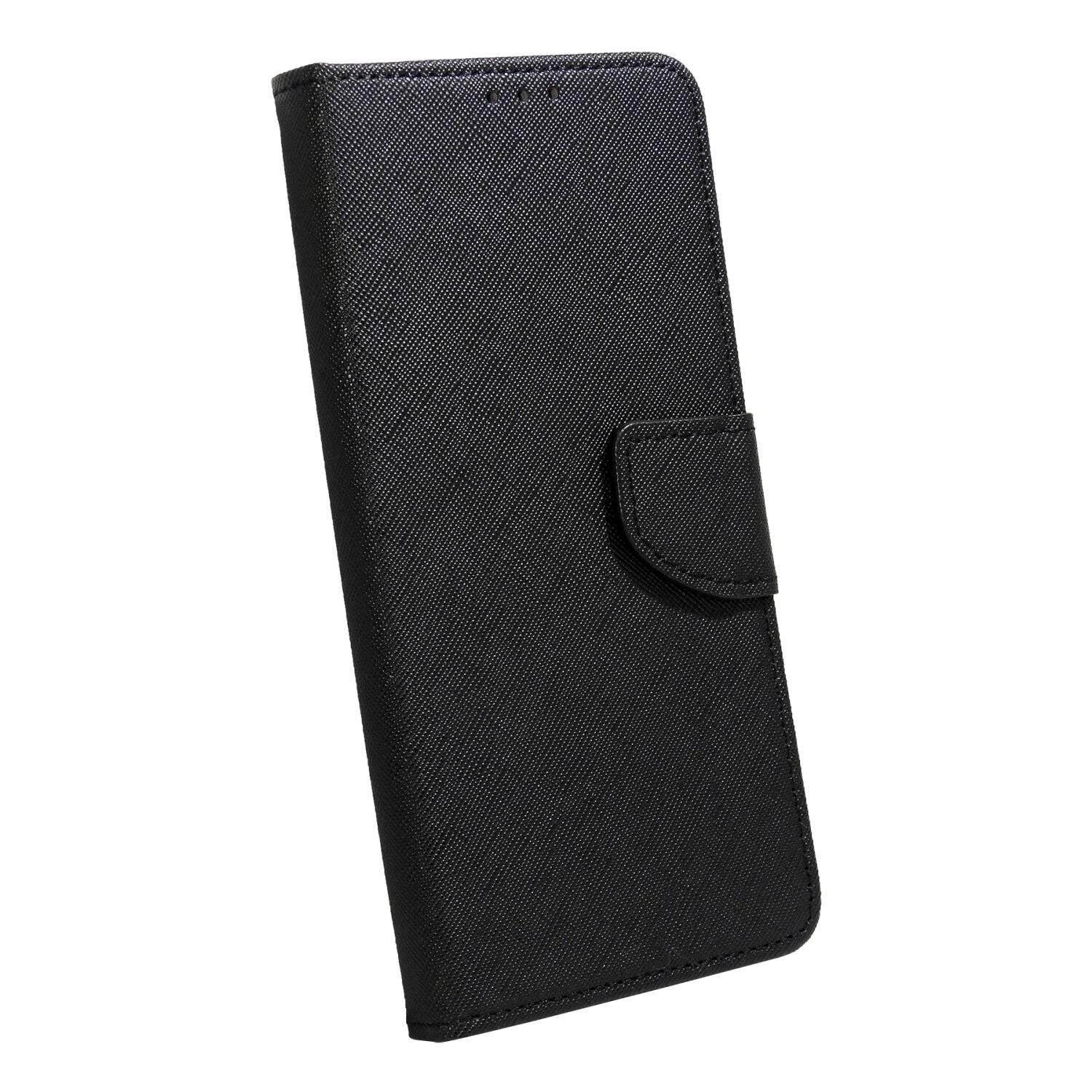 Buch Tasche "Fancy" kompatibel mit SAMSUNG GALAXY S24 ULTRA Etui mit Standfunktion, Kartenfach Schwarz