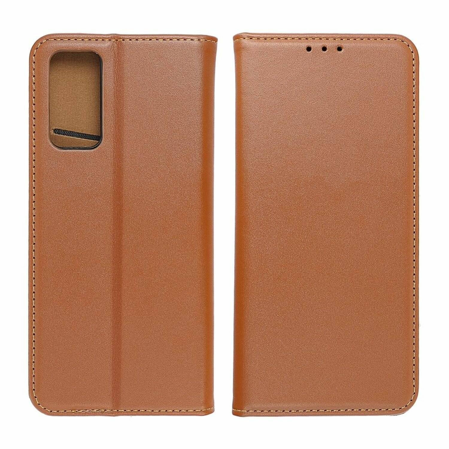 Smart Pro Echt Leder Hülle Tasche kompatibel mit Samsung Galaxy S24 Braun