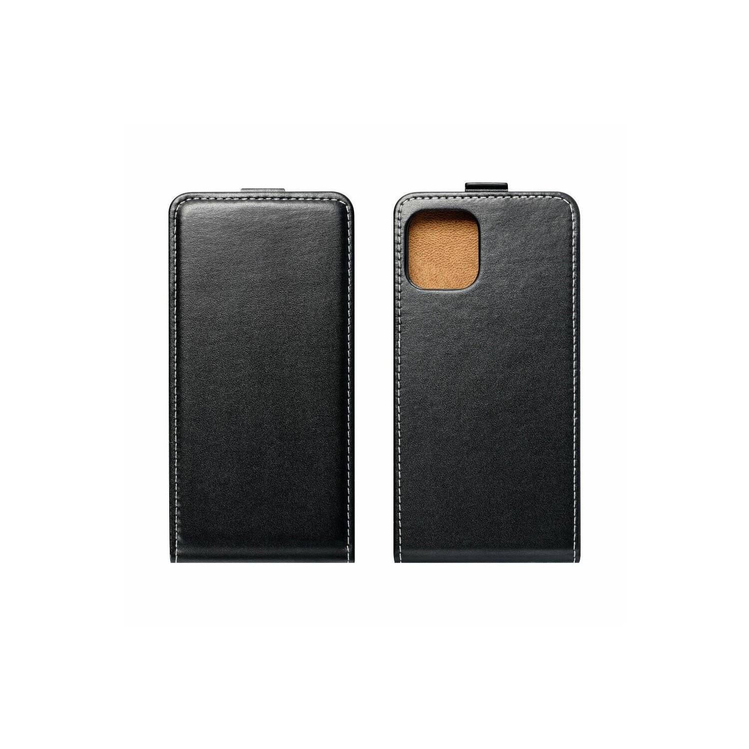 Flip Case kompatibel mit Xiaomi Redmi Note 12 4G Handy Tasche vertikal aufklappbar Schutzhülle Klapp Hülle schwarz