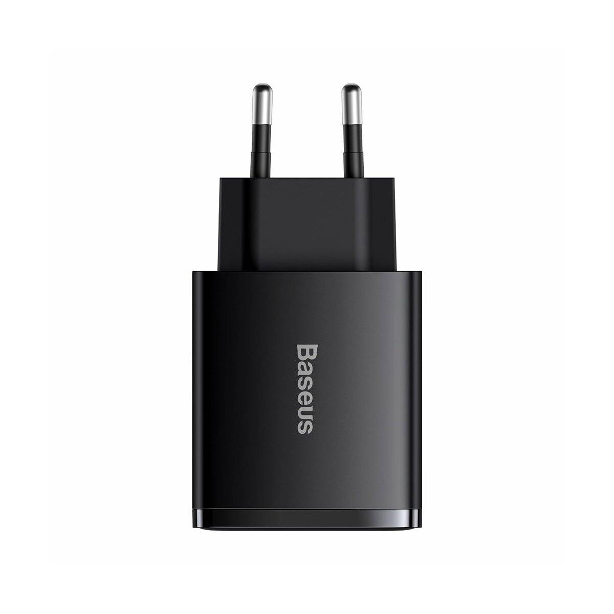 Ladegerät Baseus Compact Quick Charger, 2xUSB, USB-C, PD, 3A, 30W (czarna)