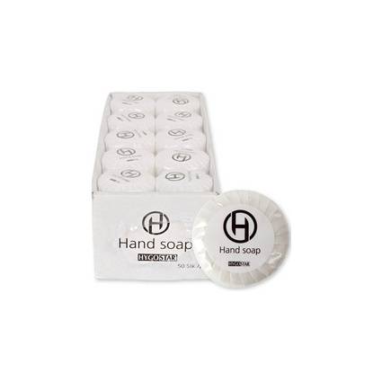 HYGOSTAR Mini-Handseife, Durchmesser: 40 mm, weiß