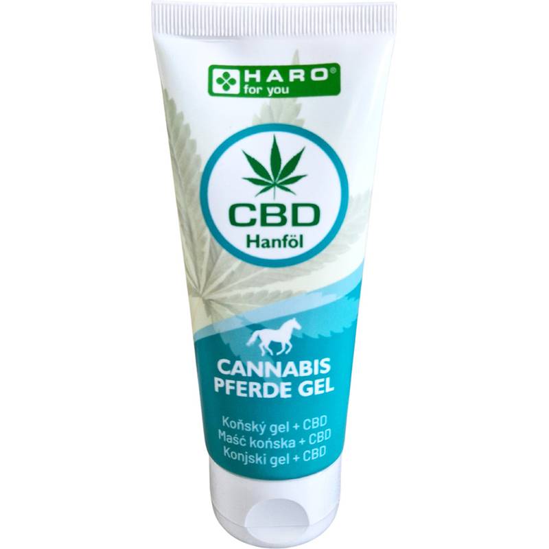 Tube HARO für Sie CBD Hanfgel für Pferde, beschriftet mit 