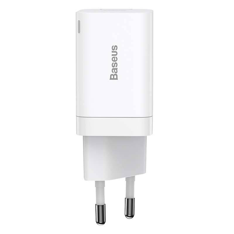 Baseus Super Si Pro Schnellladegerät USB + USB-C 30W (weiß)