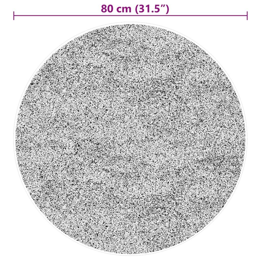 vidaXL Teppich HUARTE Kurzflor Weich und Waschbar Creme Ø 80 cm