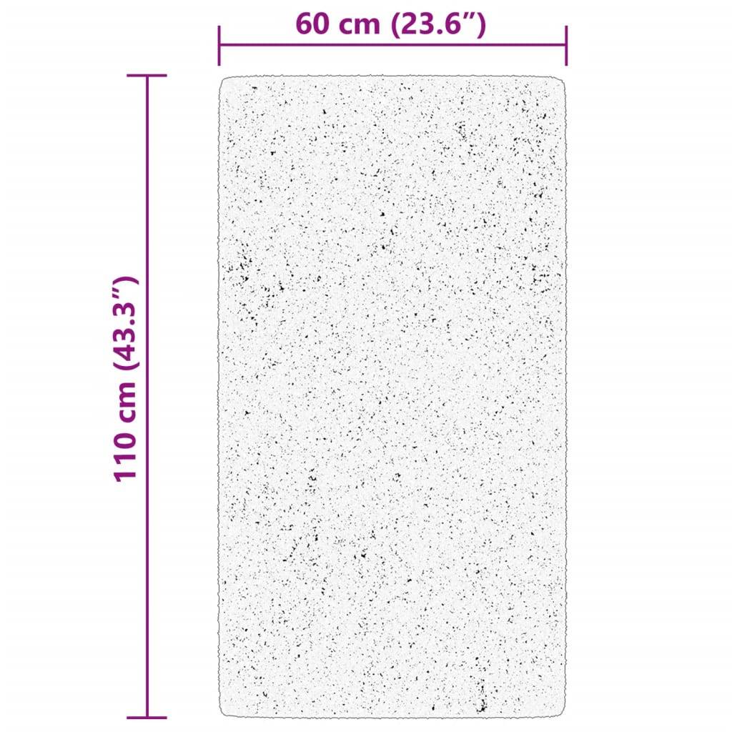 vidaXL Teppich HUARTE Kurzflor Weich und Waschbar Beige 60x110 cm