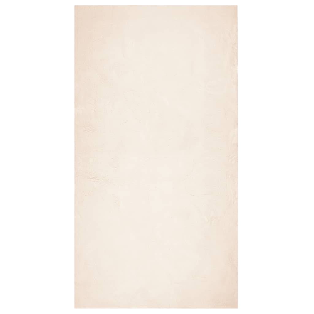 vidaXL Teppich HUARTE Kurzflor Weich und Waschbar Beige 60x110 cm