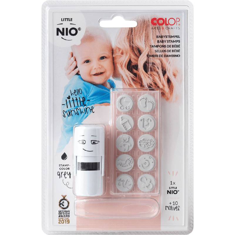 COLOP Motivstempel-Set "LITTLE NIO" Baby, weiß