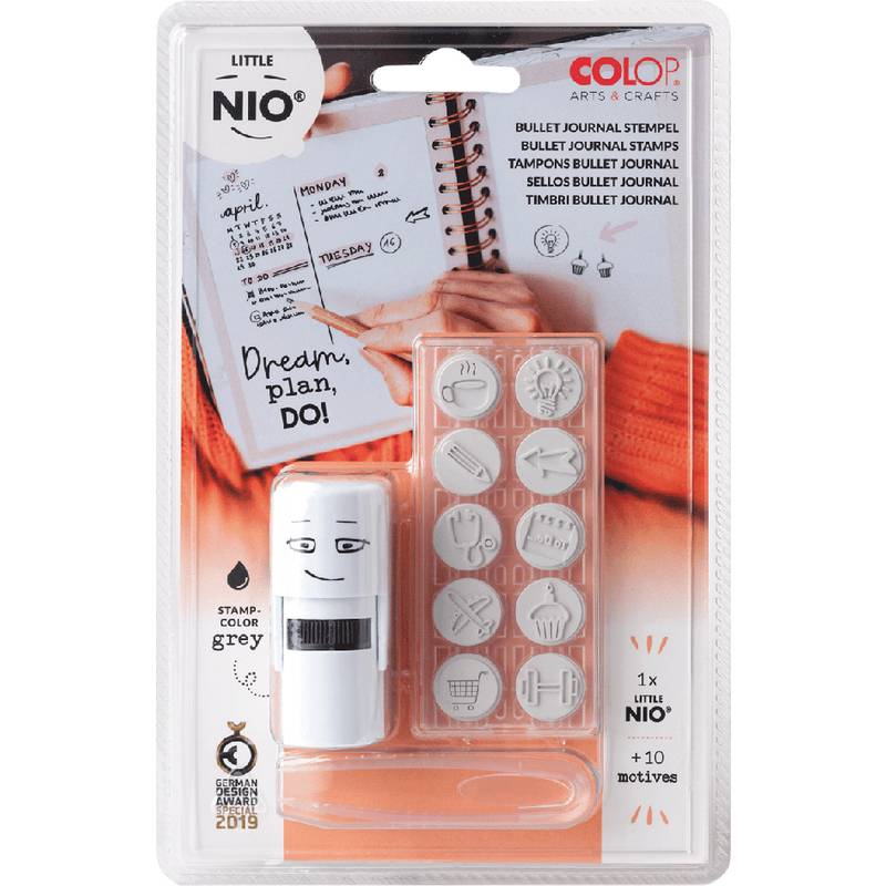 COLOP Motivstempel-Set "LITTLE NIO" Buju, weiß