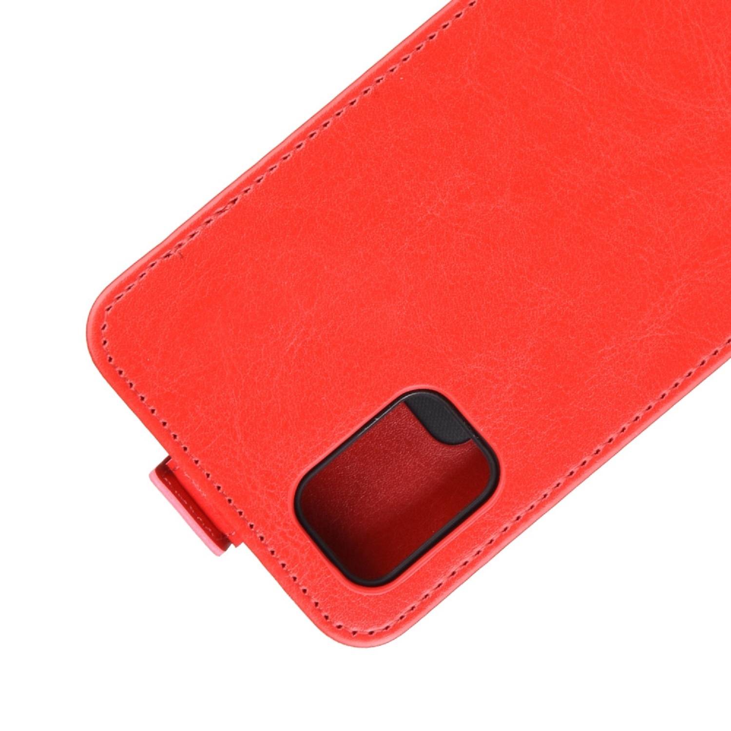 Flip Case Handyhülle für Samsung Galaxy A51 Vertikal Schutzhülle Tasche Cover RotBumper Smartphone Kartensteckplatz-Kreditkarte-Geldscheine EC-Kar