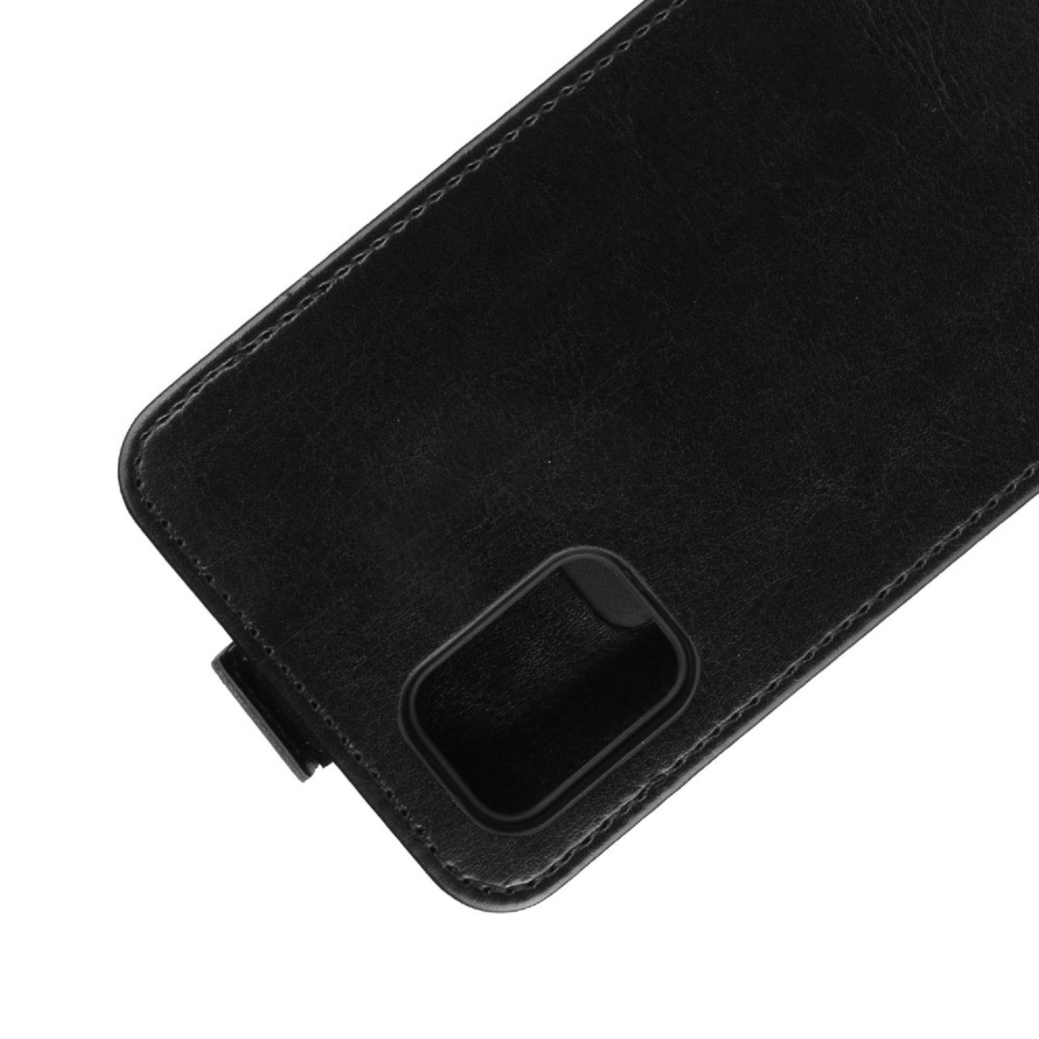 Flip Case Handyhülle für Samsung Galaxy A51 Vertikal Schutzhülle Tasche Cover Schwarz Bumper Smartphone Kartensteckplatz-Kreditkarte-Geldscheine EC