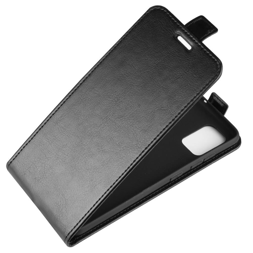 Flip Case Handyhülle für Samsung Galaxy A51 Vertikal Schutzhülle Tasche Cover Schwarz Bumper Smartphone Kartensteckplatz-Kreditkarte-Geldscheine EC