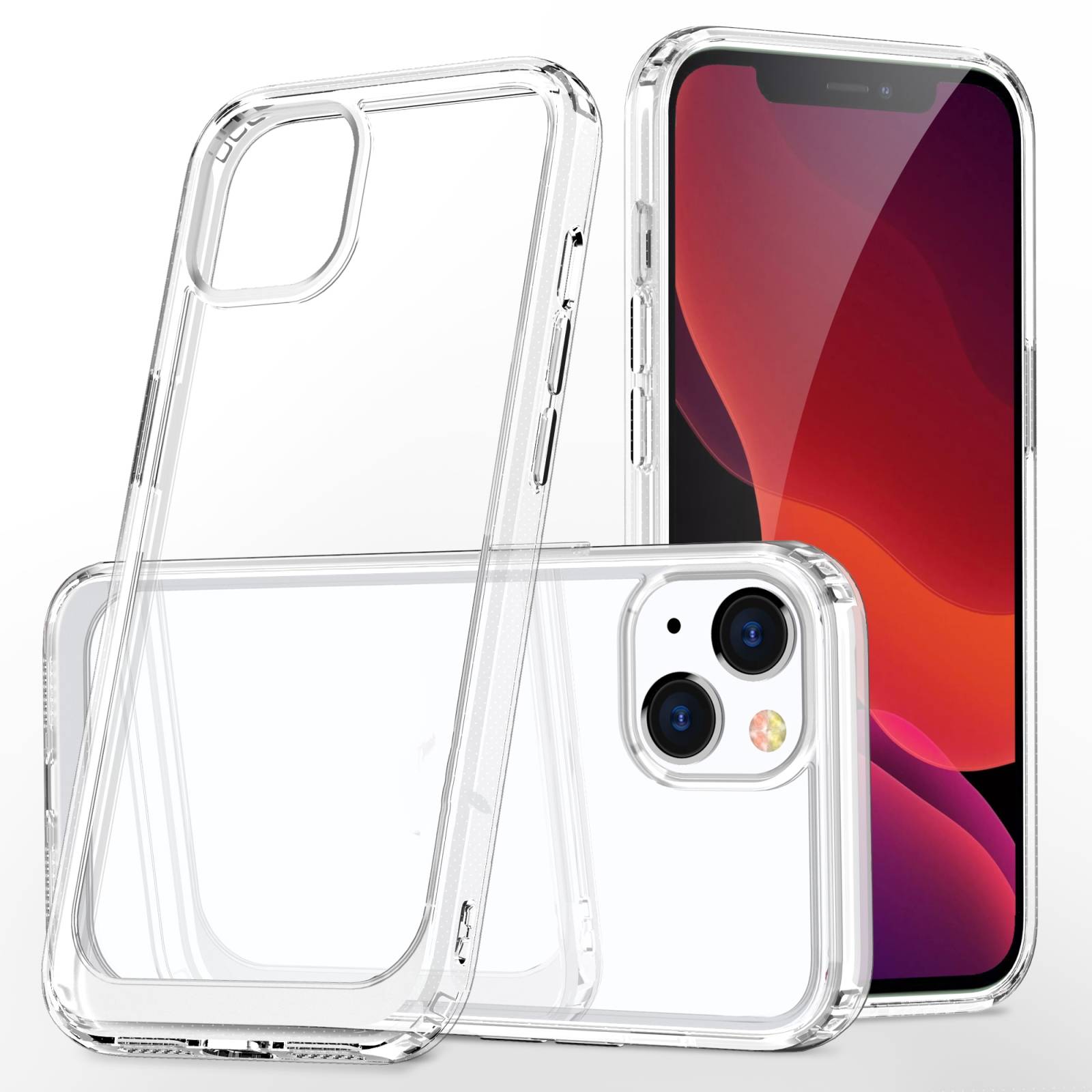 Schutzhülle für iPhone 13 Pro Kamera Case Panzerhülle Handyhülle Cover Tasche Transparent Smartphone Bumper