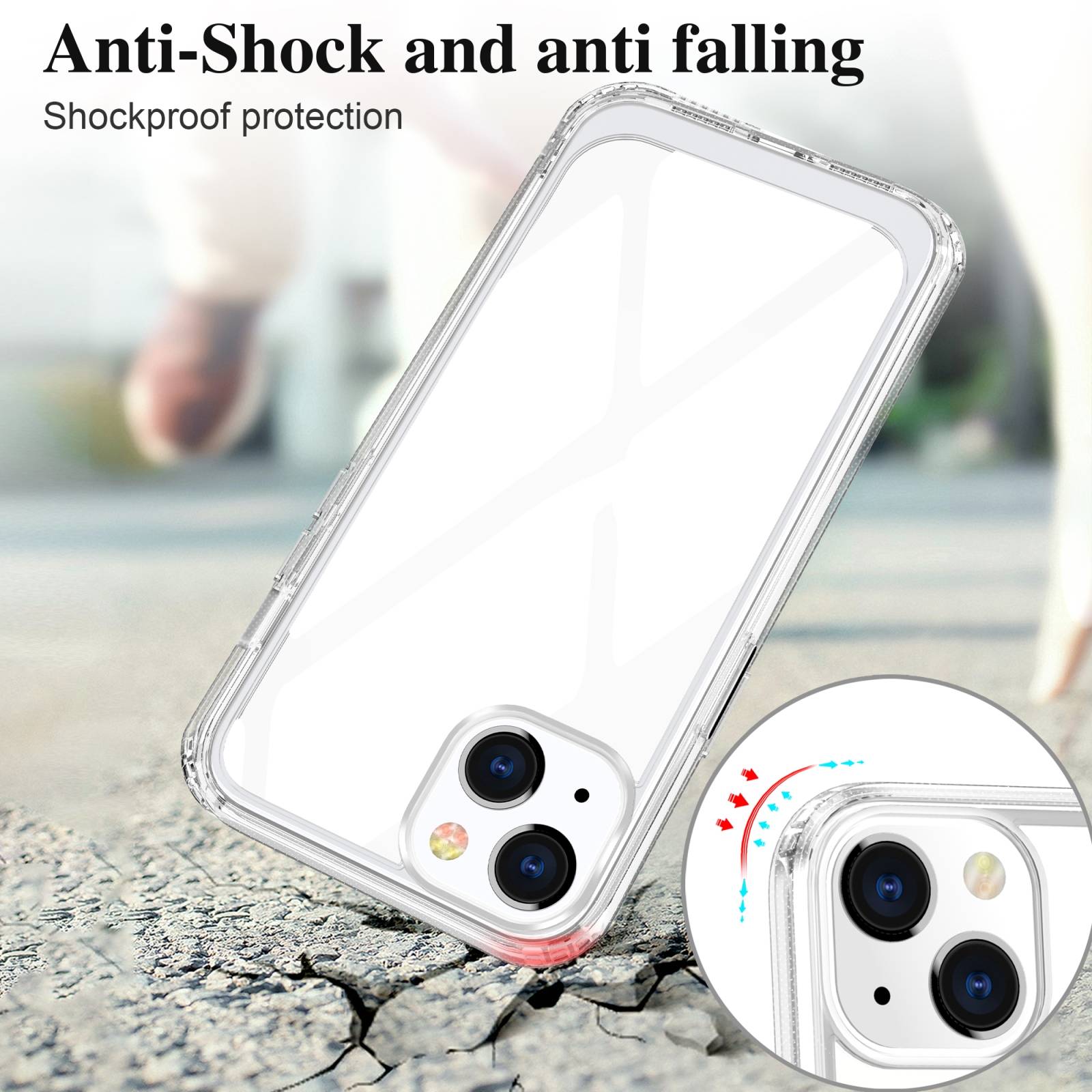 Schutzhülle für iPhone 13 Pro Kamera Case Panzerhülle Handyhülle Cover Tasche Transparent Smartphone Bumper