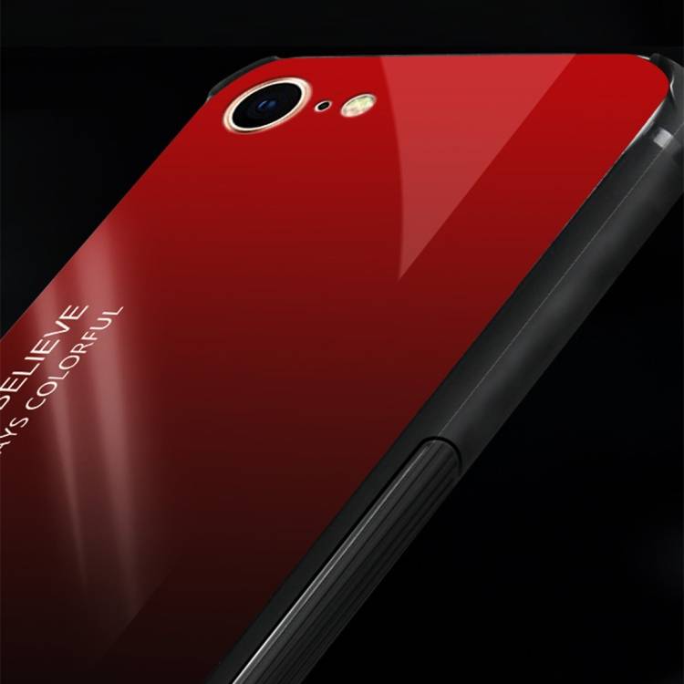 Schutzhülle für iPhone 8 Gardient Glashülle Cover Case Hülle Tasche Bumper Lila