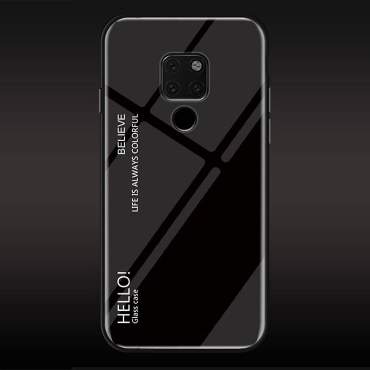 Handy Tasche für Huawei Mate 20 X Gradient Case Schutz Hülle Bumper Cover Schwarz