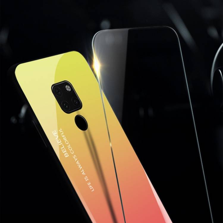 Handy Tasche für Huawei Mate 20 X Gradient Case Schutz Hülle Bumper Cover Pink