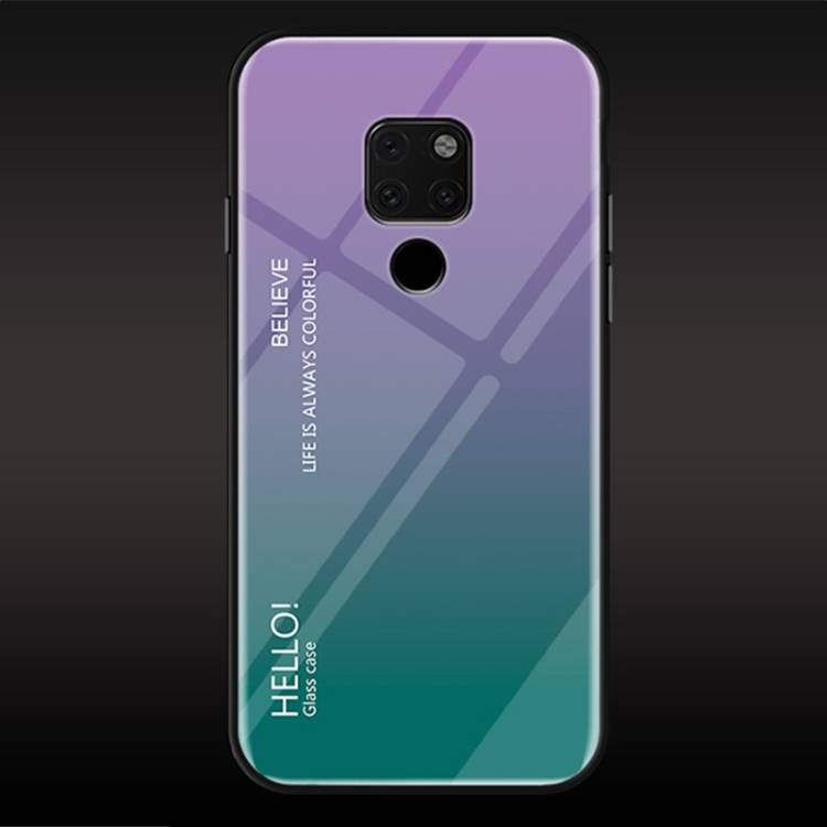 Handy Tasche für Huawei Mate 20 X Gradient Case Schutz Hülle Bumper Cover Lila