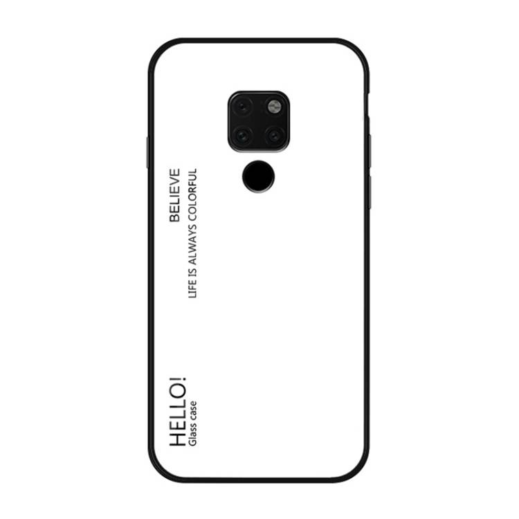 Handy Tasche für Huawei Mate 20 X Gradient Case Schutz Hülle Bumper Cover Weiß