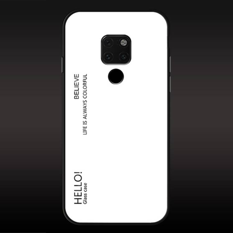 Handy Tasche für Huawei Mate 20 X Gradient Case Schutz Hülle Bumper Cover Weiß