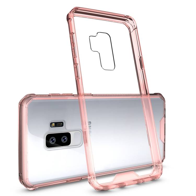 Handytasche für Samsung Galaxy S9 Plus Full Case Schutz Hülle Transparent Pink